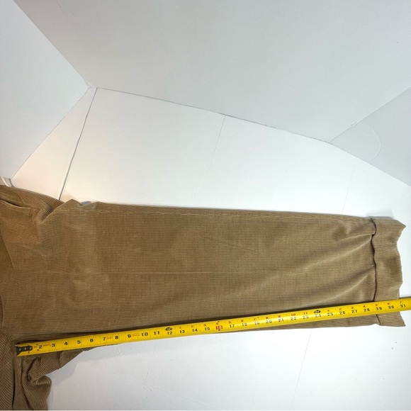 INCOTEX Men's Tan Corduroy Pants Cotton Cashmere Cuff Hem Flat Front Size 38 - Picture 11 of 11